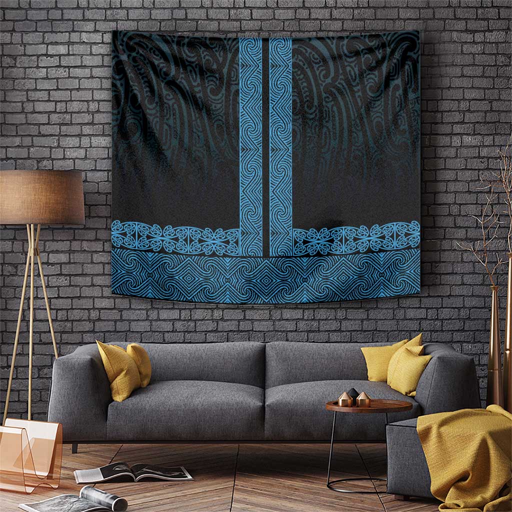 New Zealand Maori Kowhaiwhai Tapestry Kikorangi Maui and Mangopare