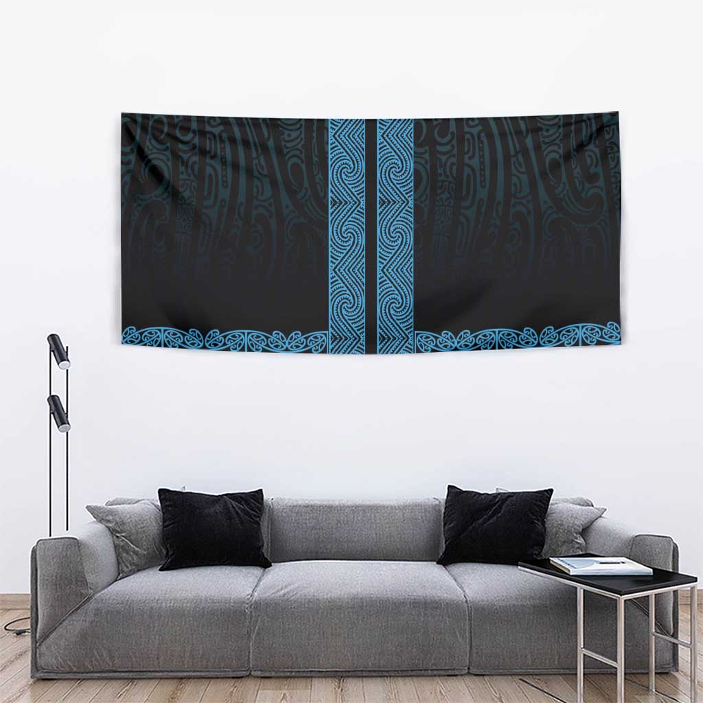 New Zealand Maori Kowhaiwhai Tapestry Kikorangi Maui and Mangopare