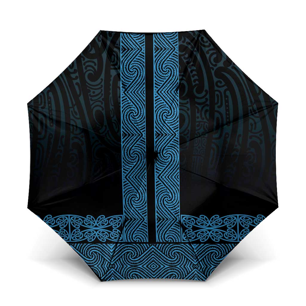 New Zealand Maori Kowhaiwhai Umbrella Kikorangi Maui and Mangopare - Polynesian Pride