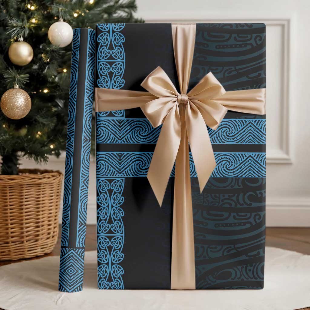 New Zealand Maori Kowhaiwhai Wrapping Paper Kikorangi Maui and Mangopare - Polynesian Pride