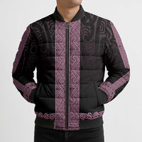 New Zealand Maori Kowhaiwhai Bomber Puffer Jacket Mawhero Maui and Mangopare - Polynesian Pride