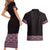 New Zealand Maori Kowhaiwhai Couples Matching Short Sleeve Bodycon Dress and Hawaiian Shirt Mawhero Maui and Mangopare
