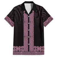 New Zealand Maori Kowhaiwhai Family Matching Off Shoulder Short Dress and Hawaiian Shirt Mawhero Maui and Mangopare