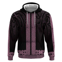 New Zealand Maori Kowhaiwhai Hoodie Mawhero Maui and Mangopare