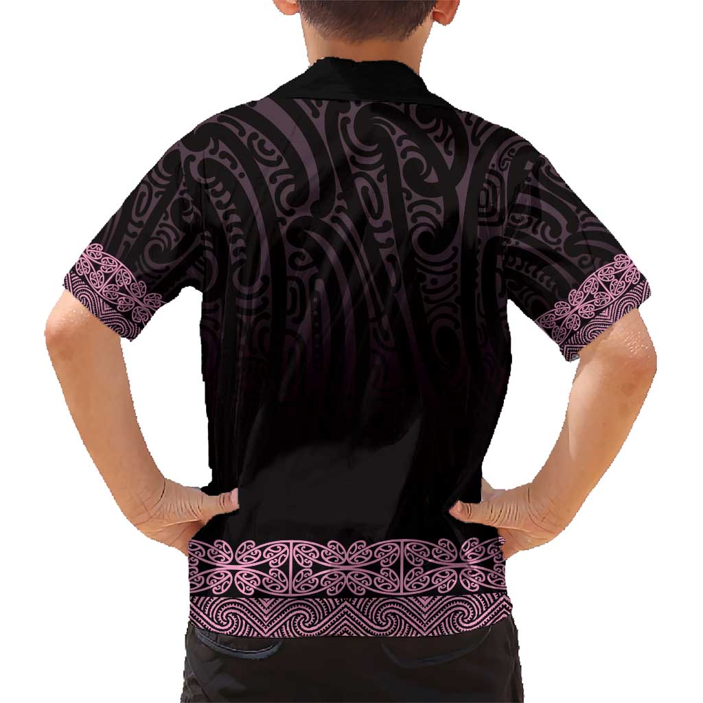 New Zealand Maori Kowhaiwhai Kid Hawaiian Shirt Mawhero Maui and Mangopare