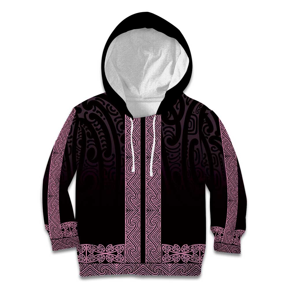 New Zealand Maori Kowhaiwhai Kid Hoodie Mawhero Maui and Mangopare