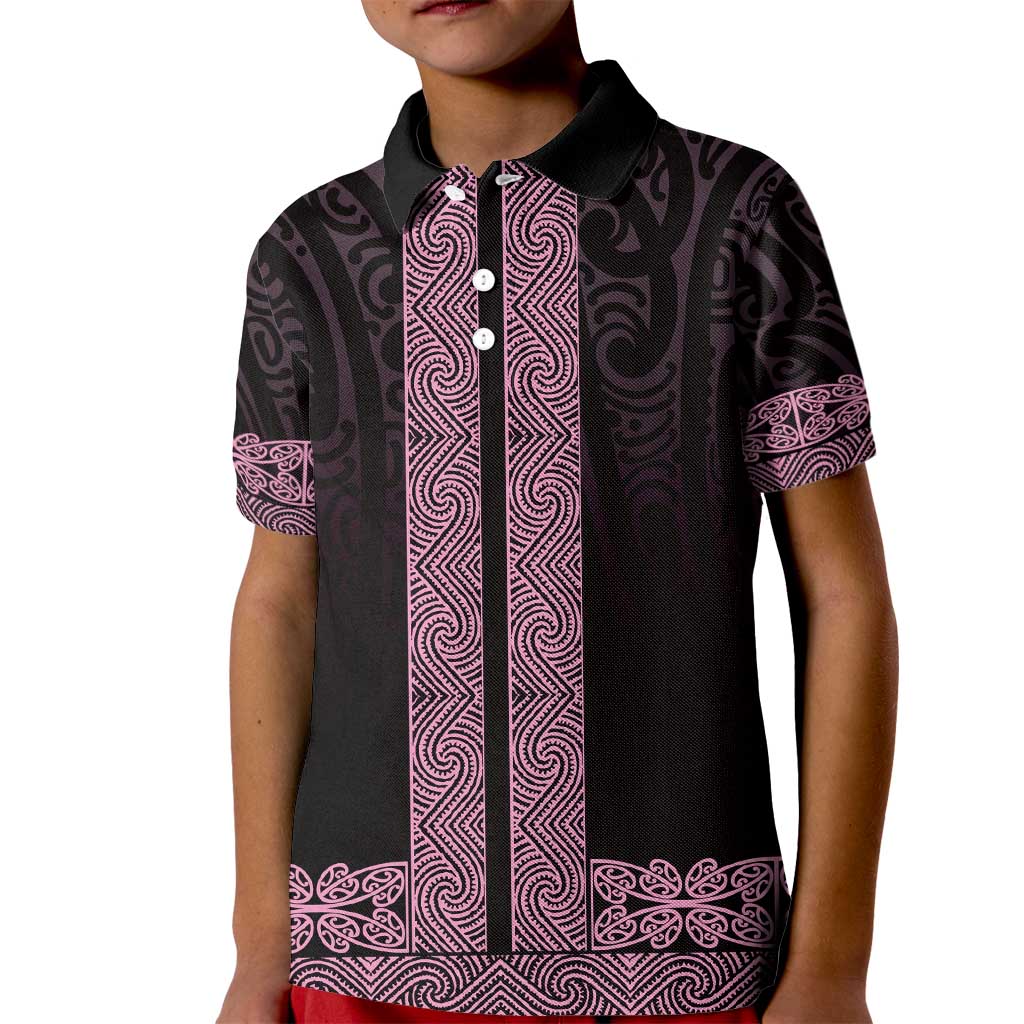 New Zealand Maori Kowhaiwhai Kid Polo Shirt Mawhero Maui and Mangopare