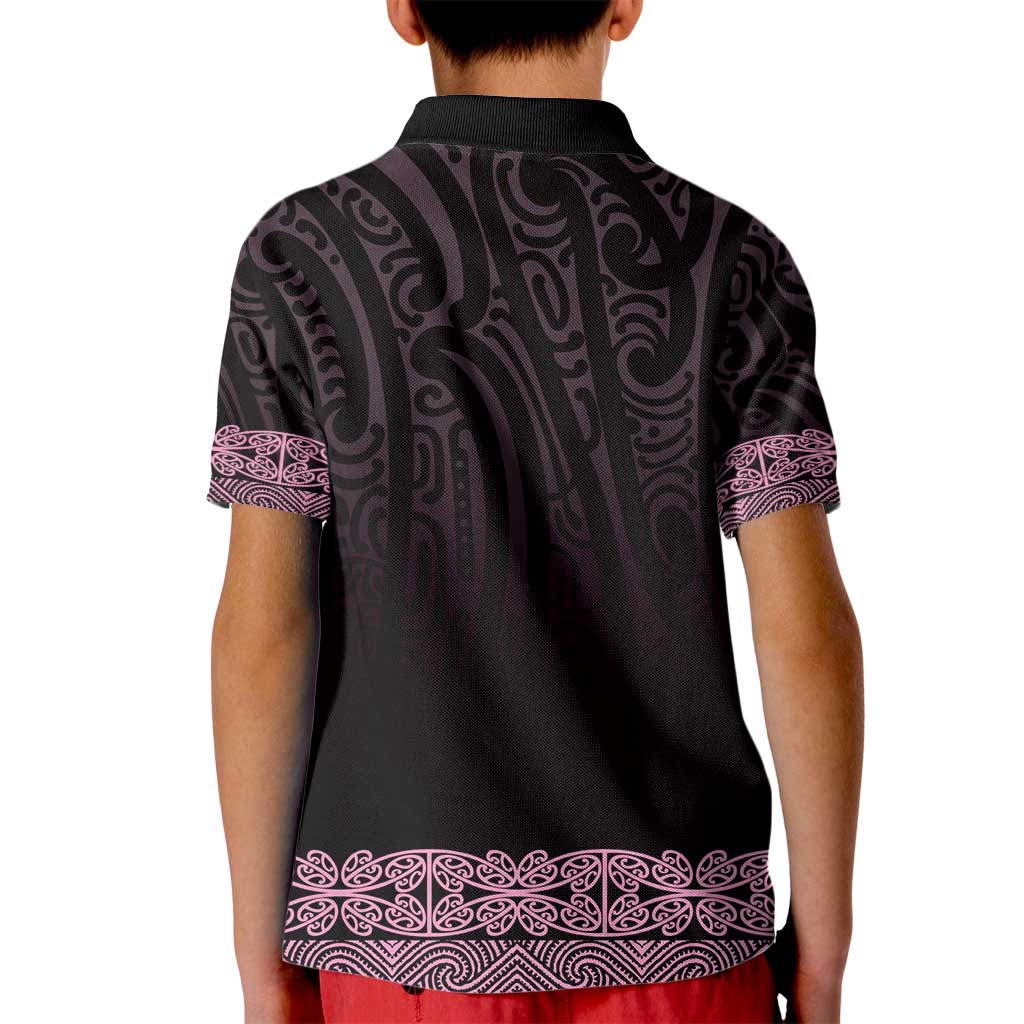 New Zealand Maori Kowhaiwhai Kid Polo Shirt Mawhero Maui and Mangopare