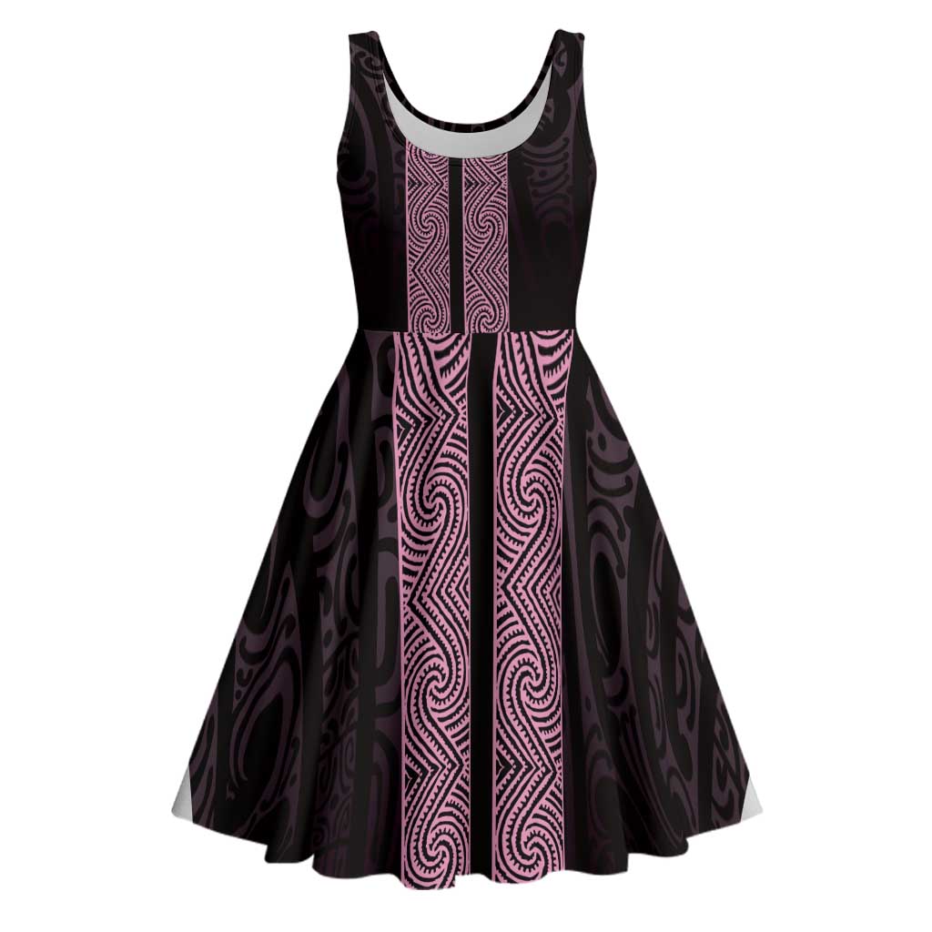 New Zealand Maori Kowhaiwhai Midi Dress Mawhero Maui and Mangopare - Polynesian Pride