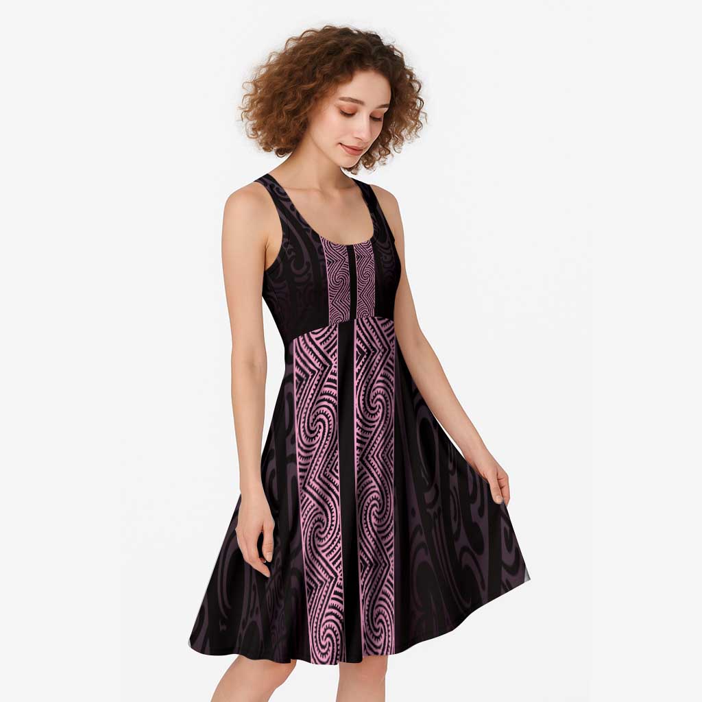 New Zealand Maori Kowhaiwhai Midi Dress Mawhero Maui and Mangopare - Polynesian Pride