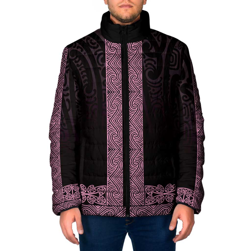 New Zealand Maori Kowhaiwhai Padded Jacket Mawhero Maui and Mangopare - Polynesian Pride