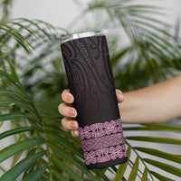 New Zealand Maori Kowhaiwhai Skinny Tumbler Mawhero Maui and Mangopare