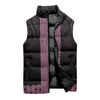 New Zealand Maori Kowhaiwhai Sleeveless Puffer Jacket Mawhero Maui and Mangopare - Polynesian Pride
