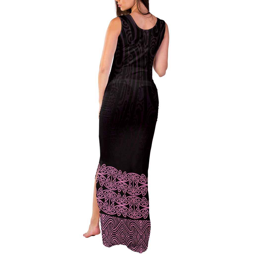 New Zealand Maori Kowhaiwhai Tank Maxi Dress Mawhero Maui and Mangopare