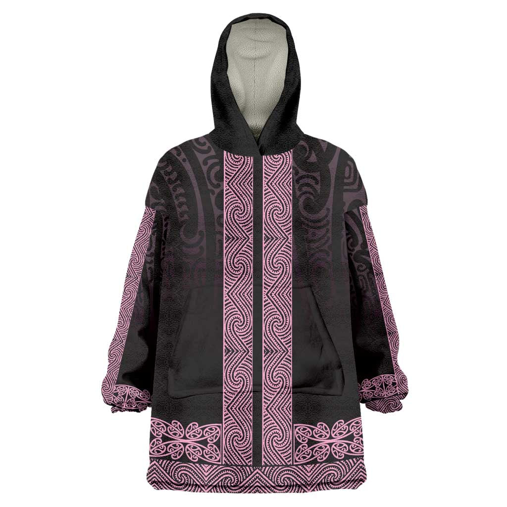 New Zealand Maori Kowhaiwhai Wearable Blanket Hoodie Mawhero Maui and Mangopare