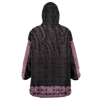 New Zealand Maori Kowhaiwhai Wearable Blanket Hoodie Mawhero Maui and Mangopare