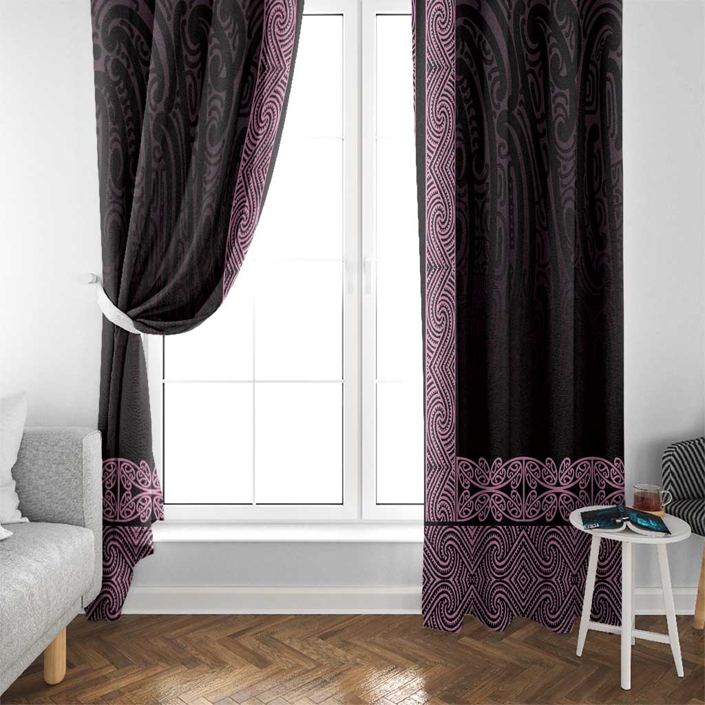 New Zealand Maori Kowhaiwhai Window Curtain Mawhero Maui and Mangopare