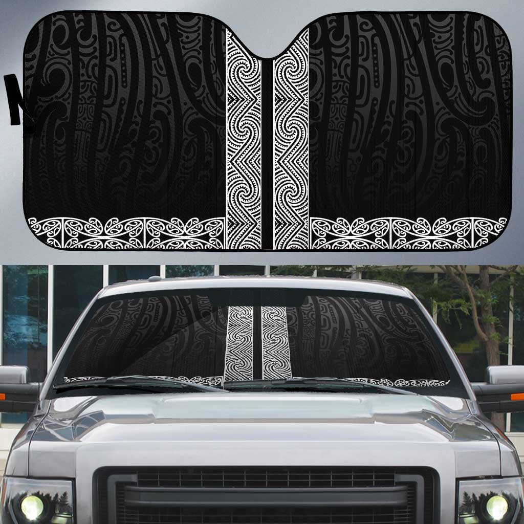 New Zealand Maori Kowhaiwhai Auto Sun Shade Pango Maui and Mangopare - Polynesian Pride
