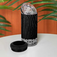 New Zealand Maori Kowhaiwhai 4 in 1 Can Cooler Tumbler Pango Maui and Mangopare
