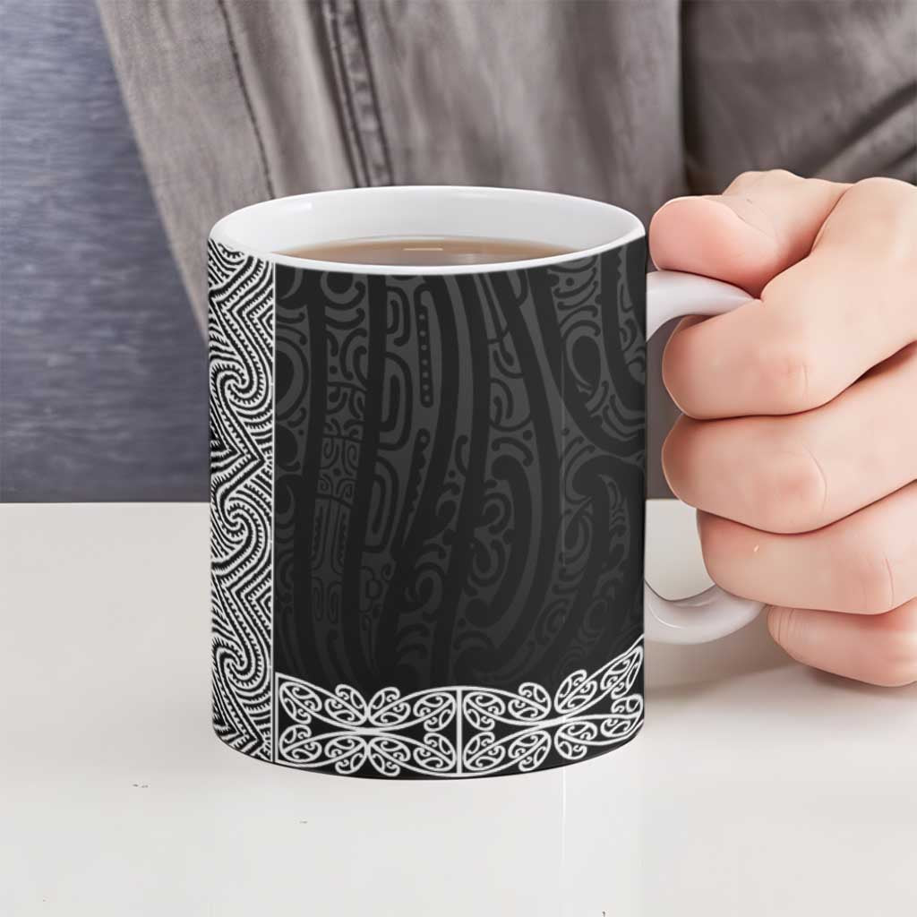 New Zealand Maori Kowhaiwhai Ceramic Mug Pango Maui and Mangopare - Polynesian Pride