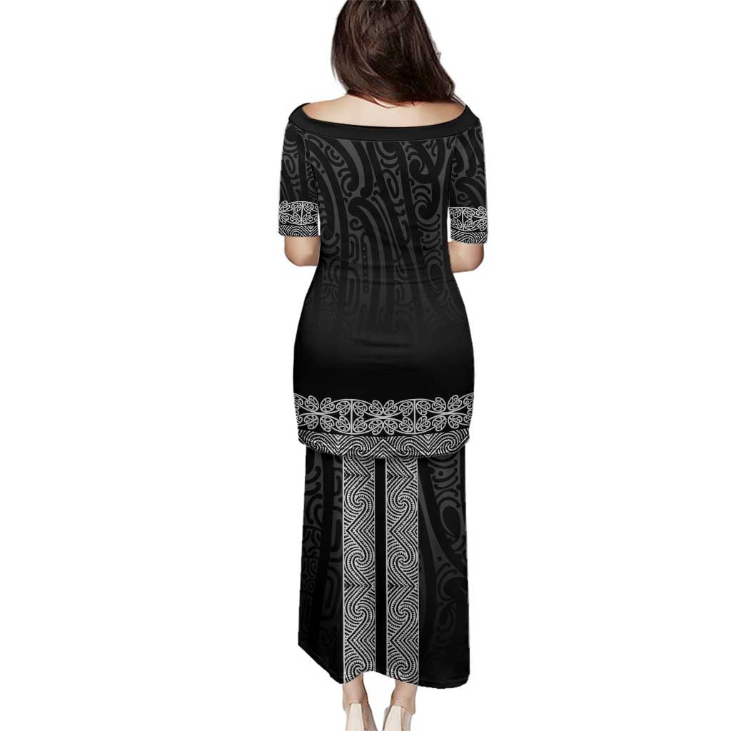 New Zealand Maori Kowhaiwhai Family Matching Puletasi and Hawaiian Shirt Pango Maui and Mangopare