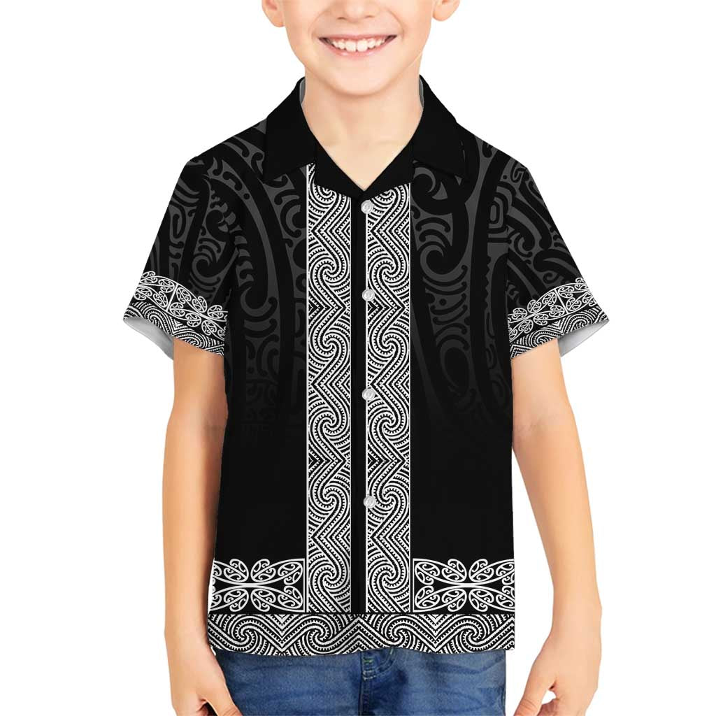 New Zealand Maori Kowhaiwhai Family Matching Puletasi and Hawaiian Shirt Pango Maui and Mangopare