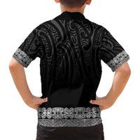 New Zealand Maori Kowhaiwhai Family Matching Tank Maxi Dress and Hawaiian Shirt Pango Maui and Mangopare