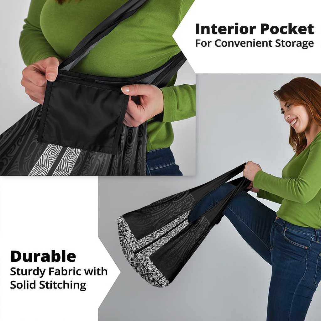 New Zealand Maori Kowhaiwhai Grocery Bag Pango Maui and Mangopare