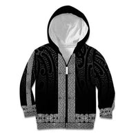 New Zealand Maori Kowhaiwhai Kid Hoodie Pango Maui and Mangopare