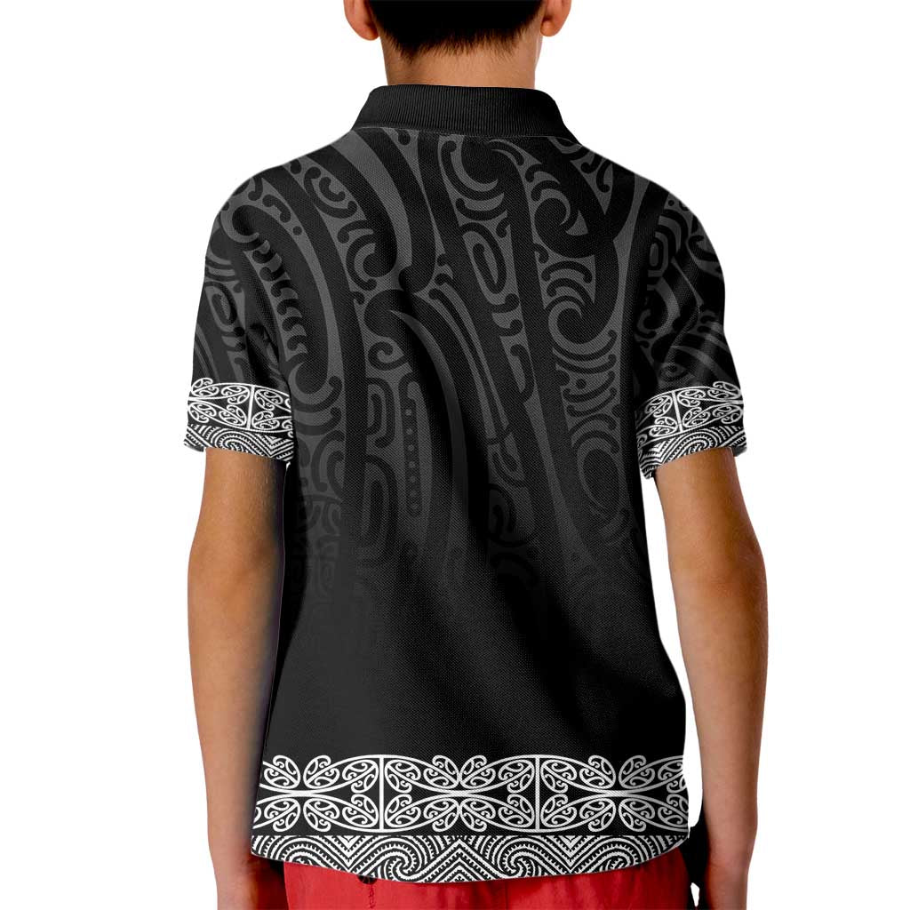 New Zealand Maori Kowhaiwhai Kid Polo Shirt Pango Maui and Mangopare