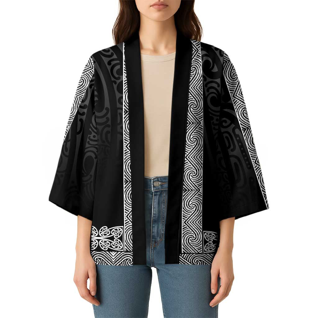New Zealand Maori Kowhaiwhai Kimono Pango Maui and Mangopare - Polynesian Pride