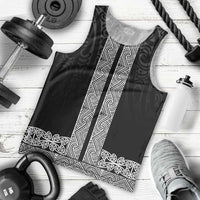 New Zealand Maori Kowhaiwhai Men Tank Top Pango Maui and Mangopare