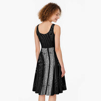 New Zealand Maori Kowhaiwhai Midi Dress Pango Maui and Mangopare - Polynesian Pride