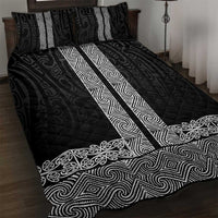 New Zealand Maori Kowhaiwhai Quilt Bed Set Pango Maui and Mangopare