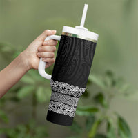New Zealand Maori Kowhaiwhai Tumbler With Handle Pango Maui and Mangopare