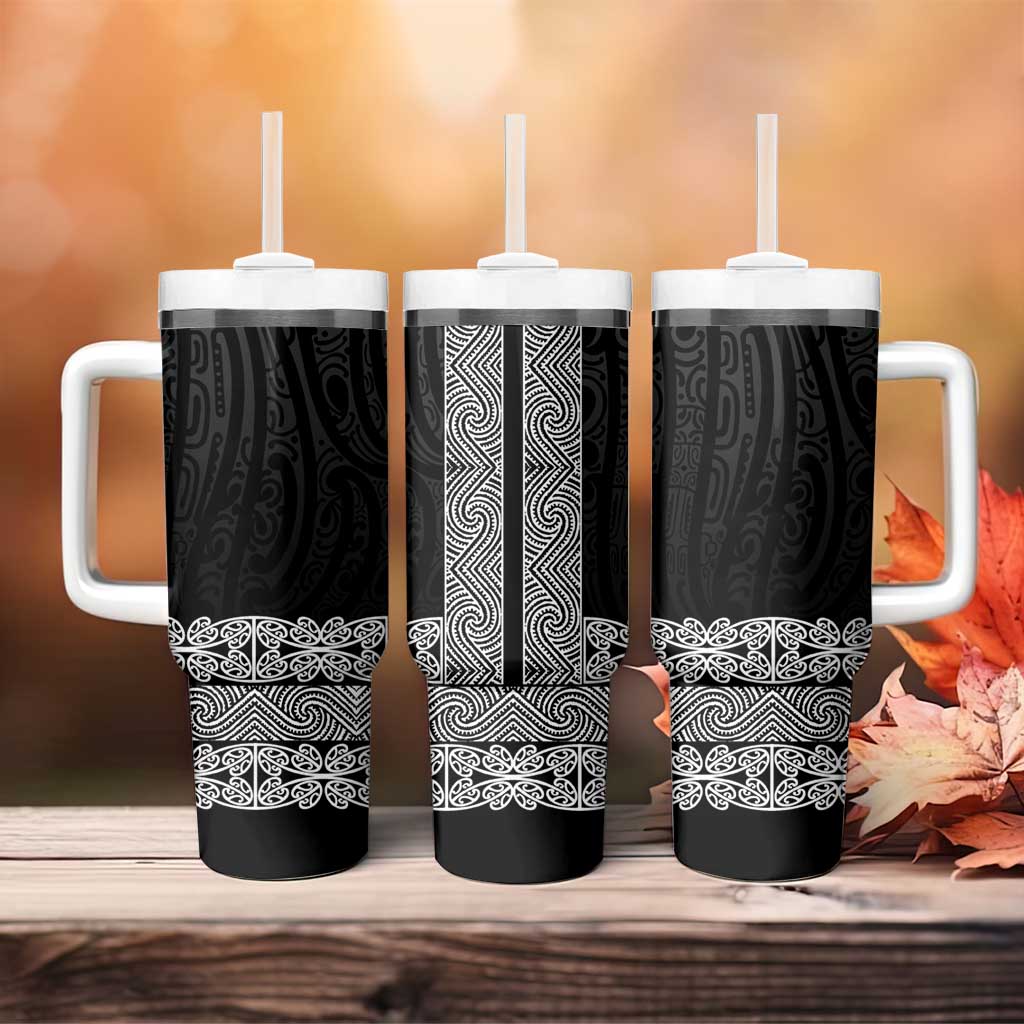 New Zealand Maori Kowhaiwhai Tumbler With Handle Pango Maui and Mangopare