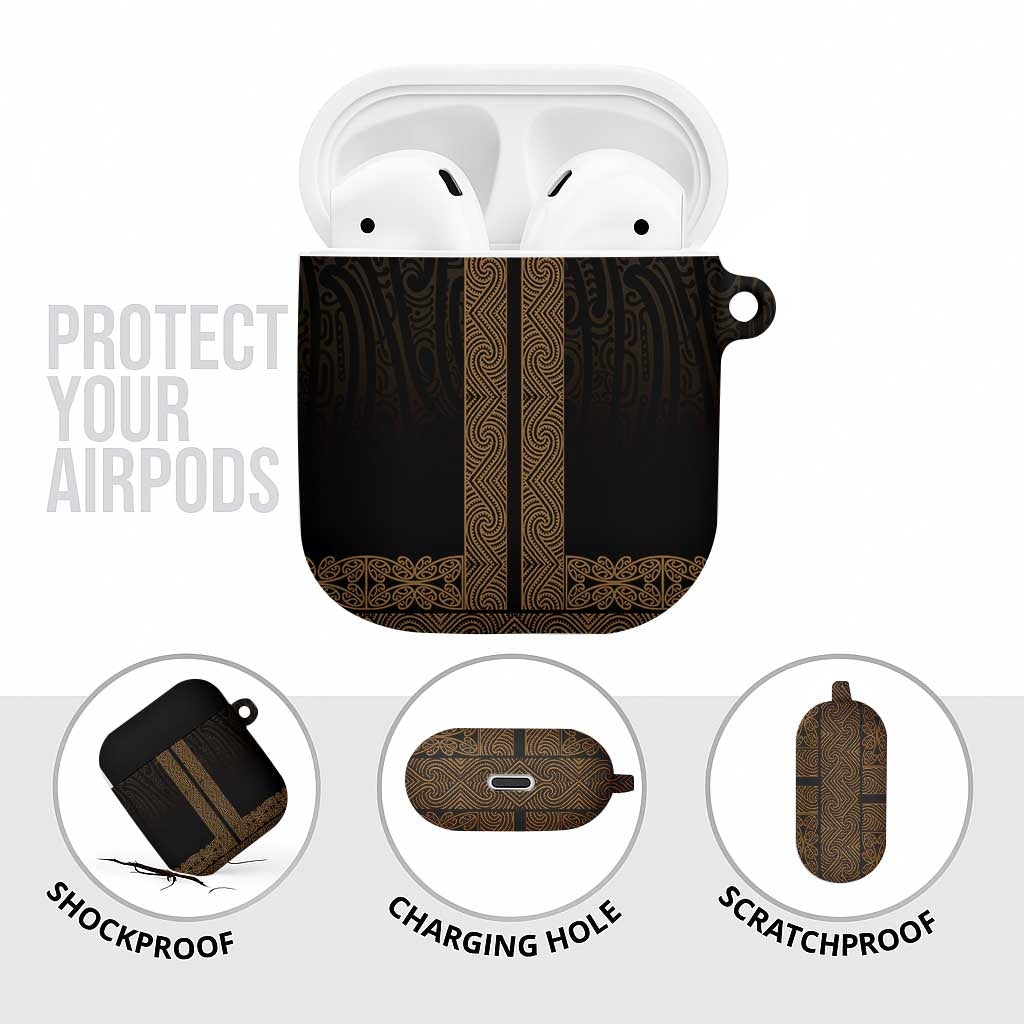 New Zealand Maori Kowhaiwhai AirPods Case Parauri Maui and Mangopare - Polynesian Pride