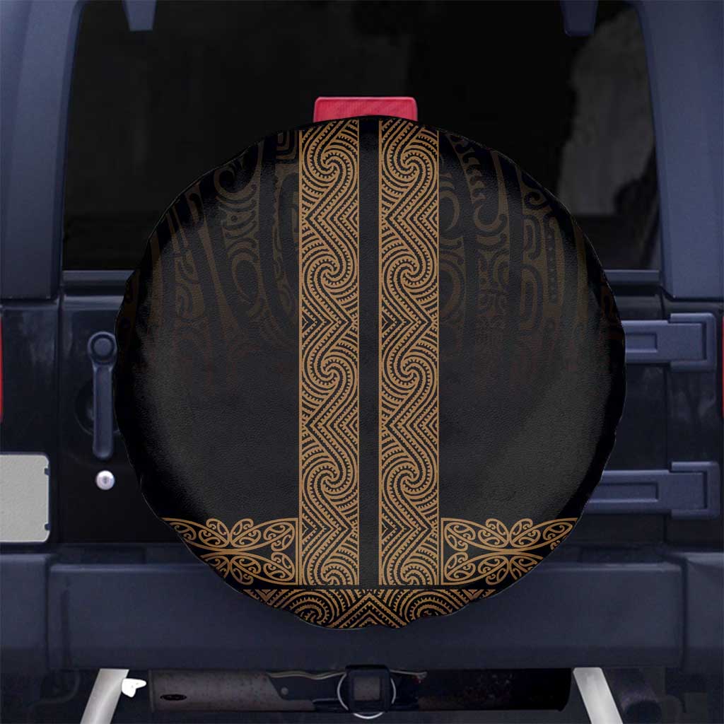 New Zealand Maori Kowhaiwhai Spare Tire Cover Parauri Maui and Mangopare