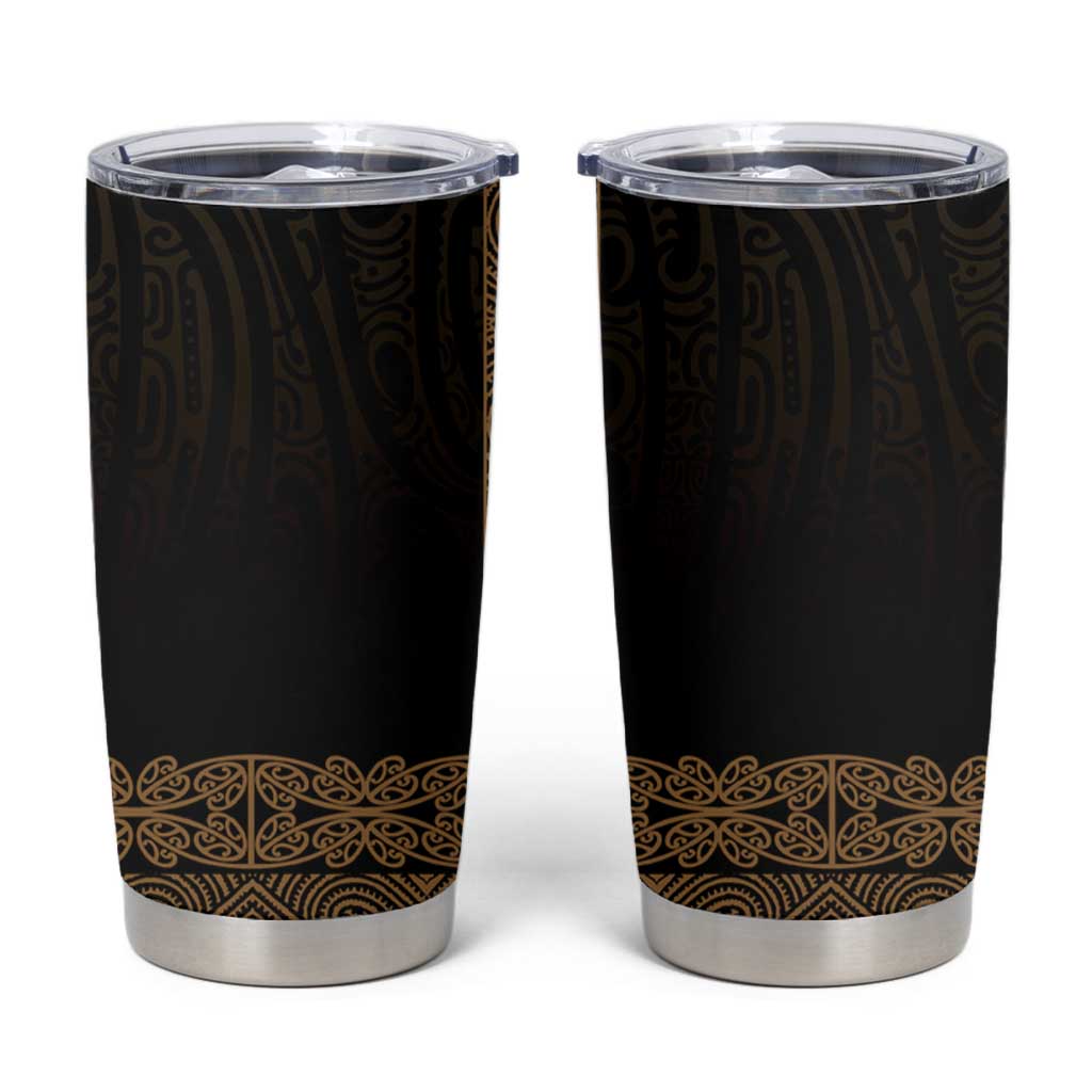 New Zealand Maori Kowhaiwhai Tumbler Cup Parauri Maui and Mangopare