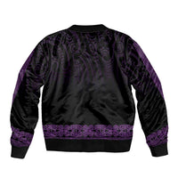 New Zealand Maori Kowhaiwhai Bomber Jacket Waiporoporo Maui and Mangopare