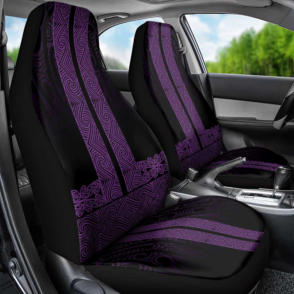 New Zealand Maori Kowhaiwhai Car Seat Cover Waiporoporo Maui and Mangopare
