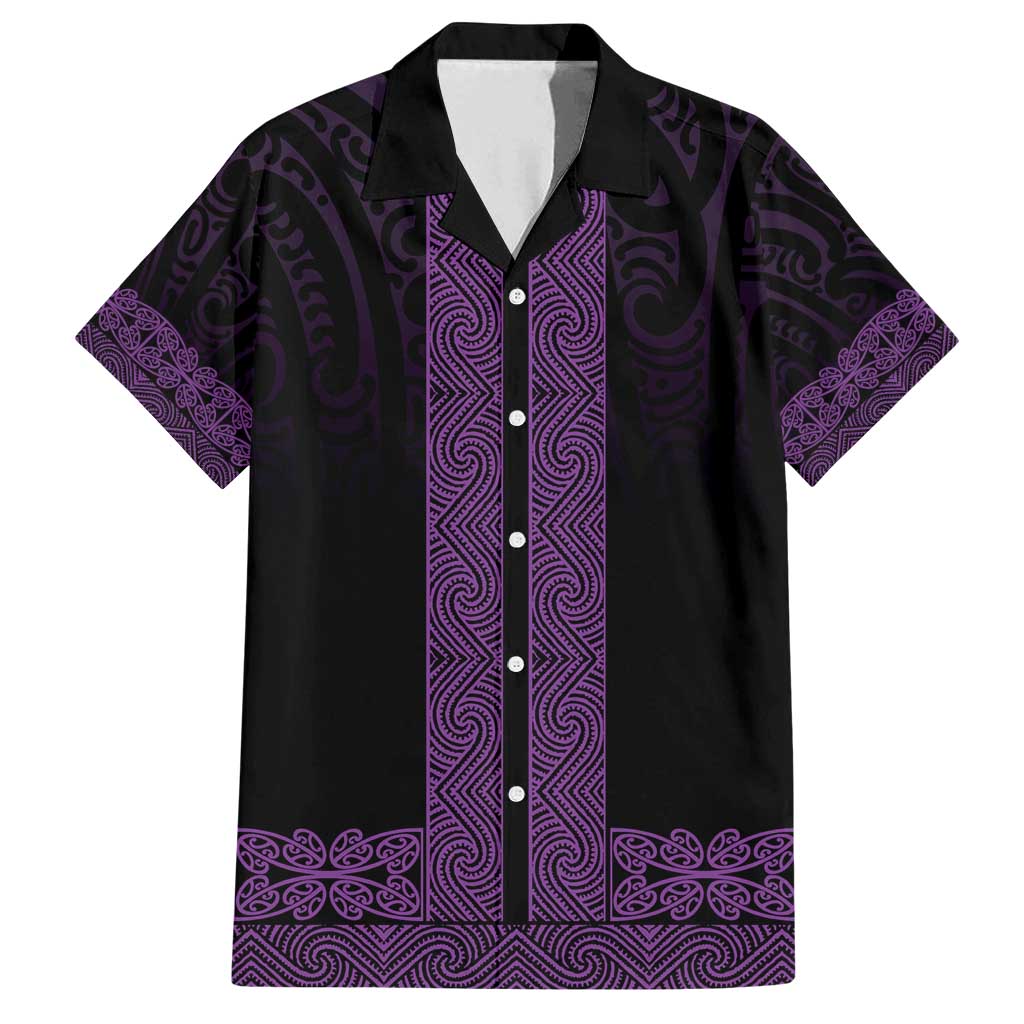 New Zealand Maori Kowhaiwhai Family Matching Off Shoulder Maxi Dress and Hawaiian Shirt Waiporoporo Maui and Mangopare