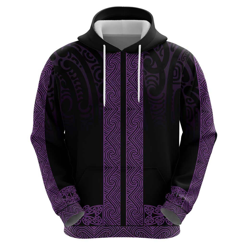 New Zealand Maori Kowhaiwhai Hoodie Waiporoporo Maui and Mangopare