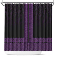New Zealand Maori Kowhaiwhai Shower Curtain Waiporoporo Maui and Mangopare