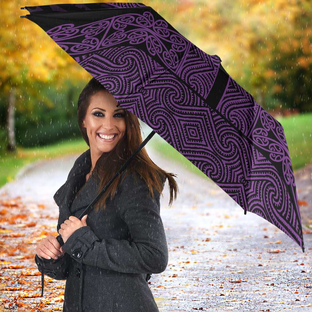 New Zealand Maori Kowhaiwhai Umbrella Waiporoporo Maui and Mangopare - Polynesian Pride