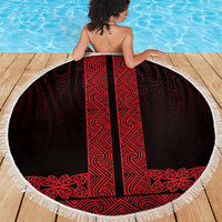 New Zealand Maori Kowhaiwhai Beach Blanket Whero Maui and Mangopare