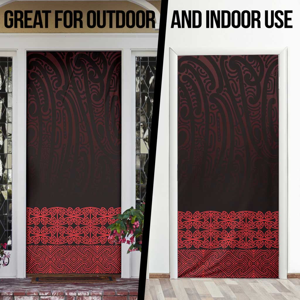 New Zealand Maori Kowhaiwhai Door Cover Whero Maui and Mangopare - Polynesian Pride