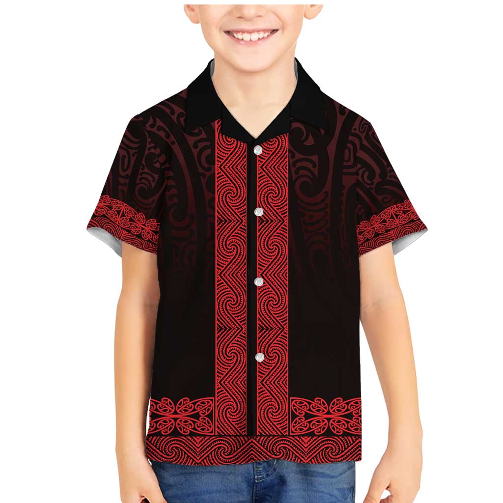 New Zealand Maori Kowhaiwhai Family Matching Mermaid Dress and Hawaiian Shirt Whero Maui and Mangopare