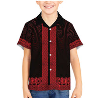 New Zealand Maori Kowhaiwhai Family Matching Mermaid Dress and Hawaiian Shirt Whero Maui and Mangopare