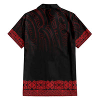 New Zealand Maori Kowhaiwhai Hawaiian Shirt Whero Maui and Mangopare